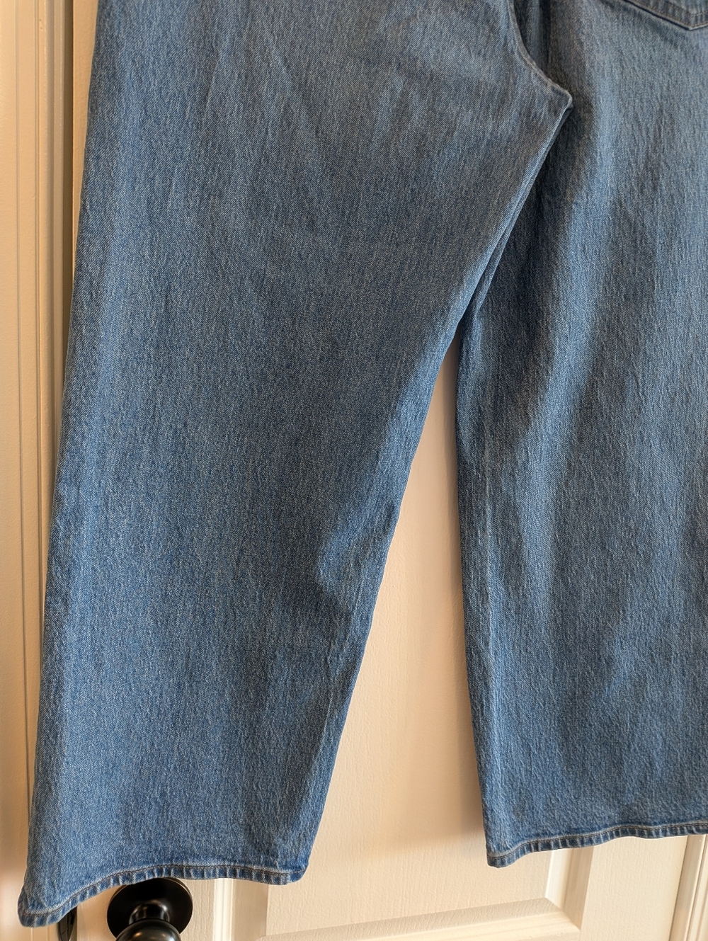 Madewell The Perfect Vintage Wide Leg Crop Jean Classic Blue Denim Size 31 - Picture 12 of 15